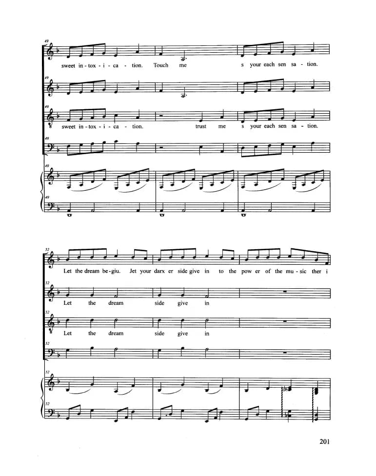 The Music of The Night（合唱 正谱）