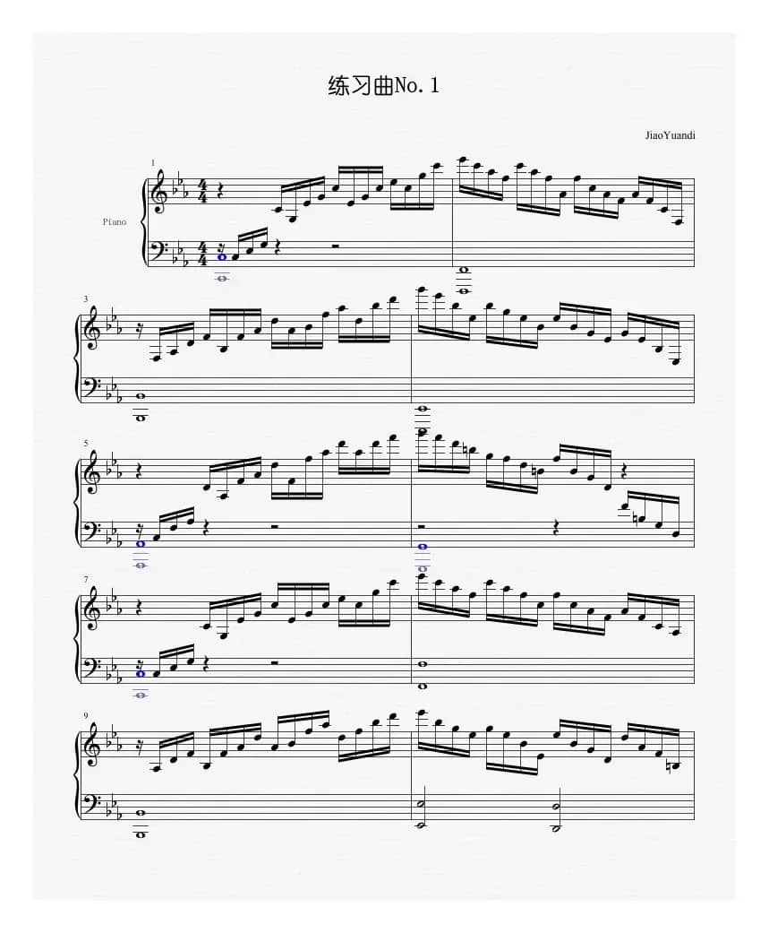焦渊棣练习曲No.1