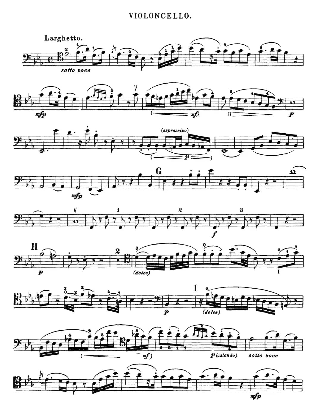 Mozart《Quartet No.22 in Bb Major，K.589》（Cello分谱）