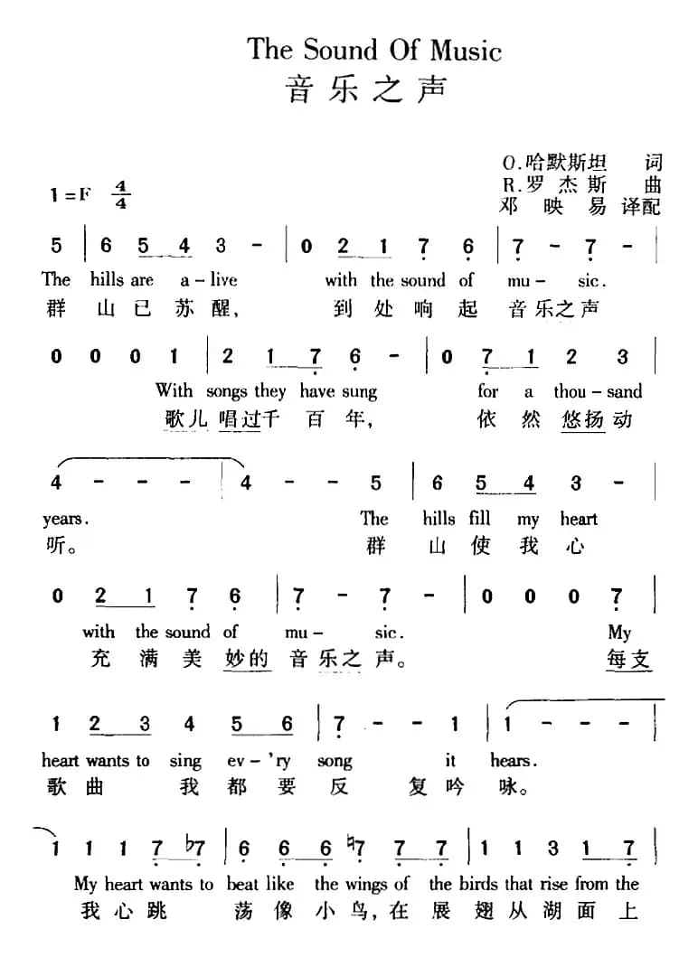 The Sound Of Music 音乐之声（中外文对照）