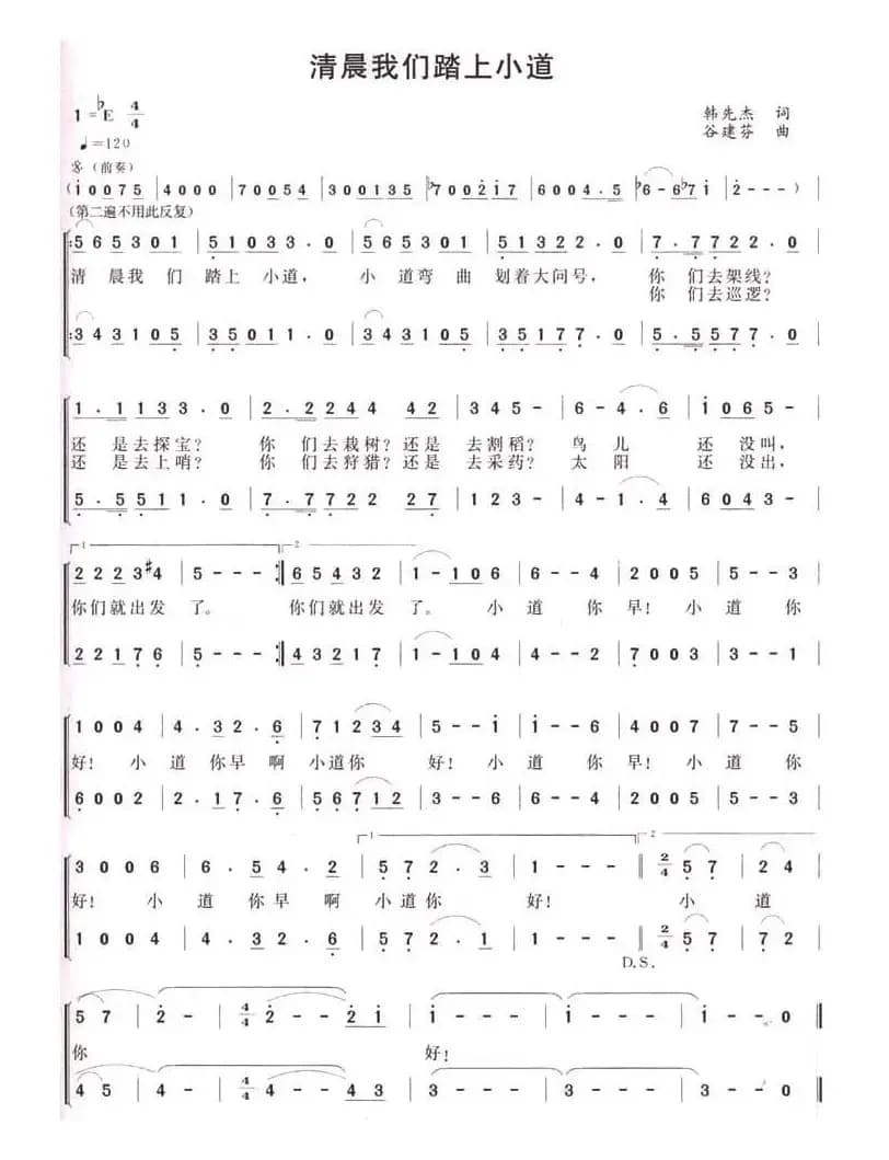 清晨我们踏上小道