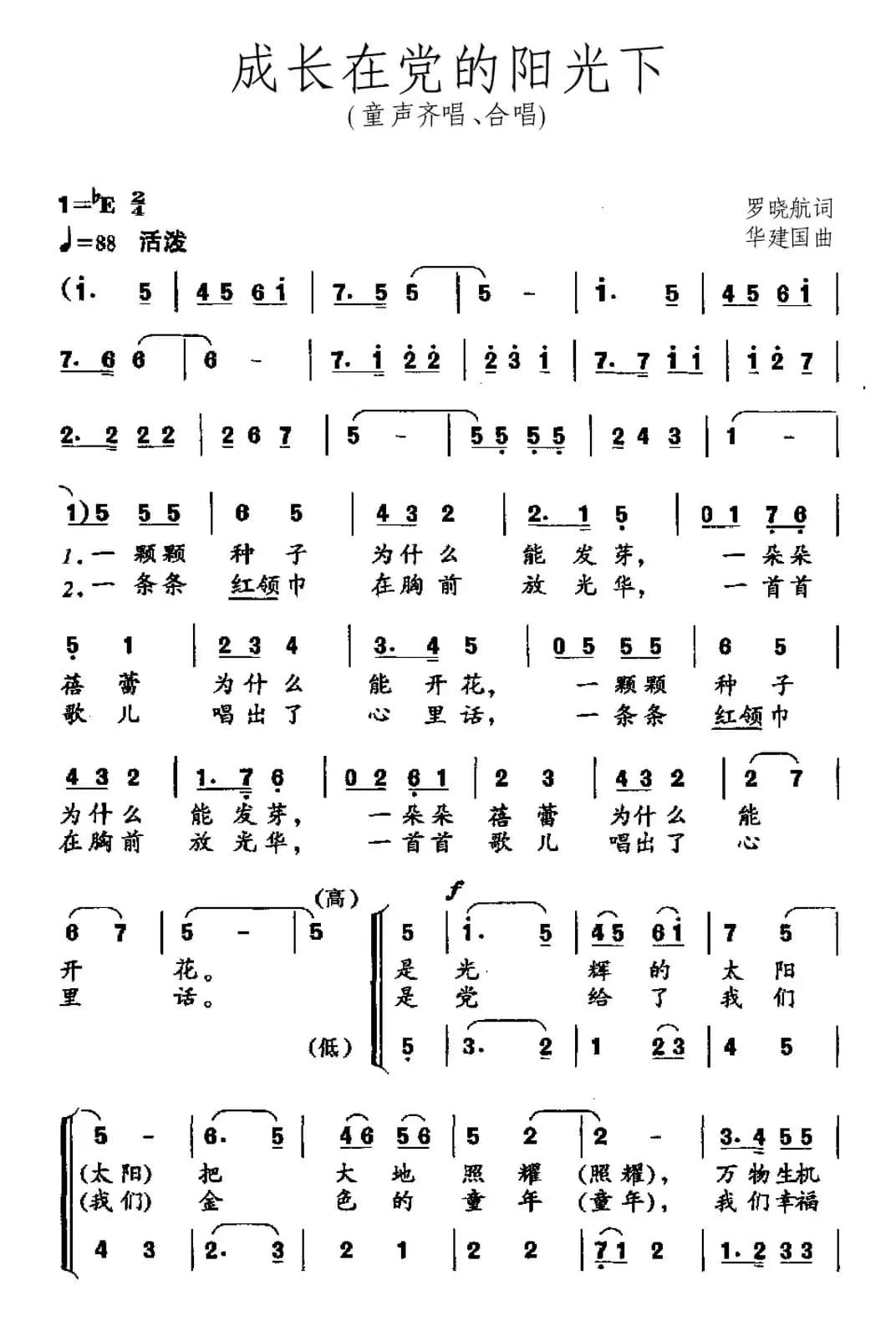成长在党的阳光下