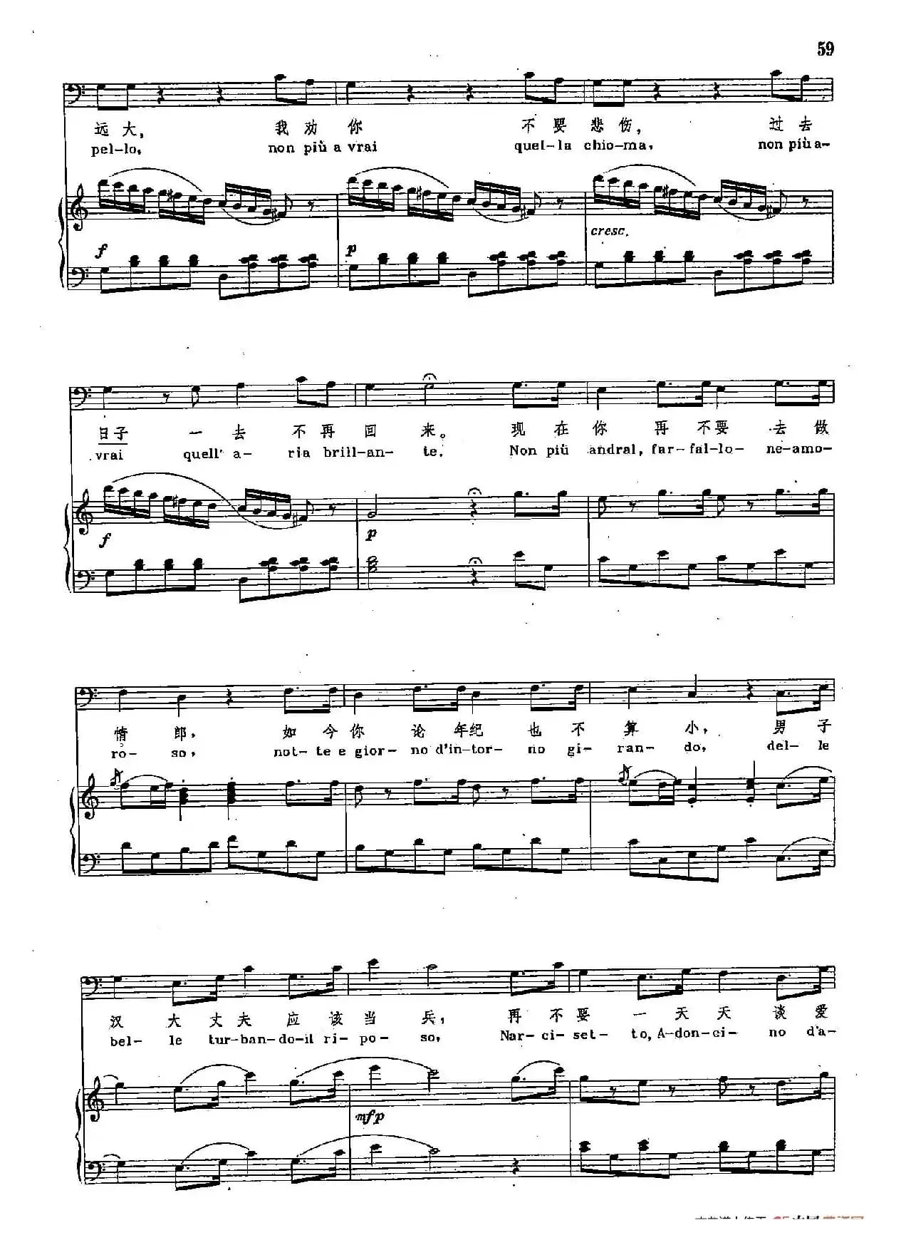 声乐教学曲库2-9[奥]你再不要去做情郎 （选自歌剧《费加罗的婚礼》）