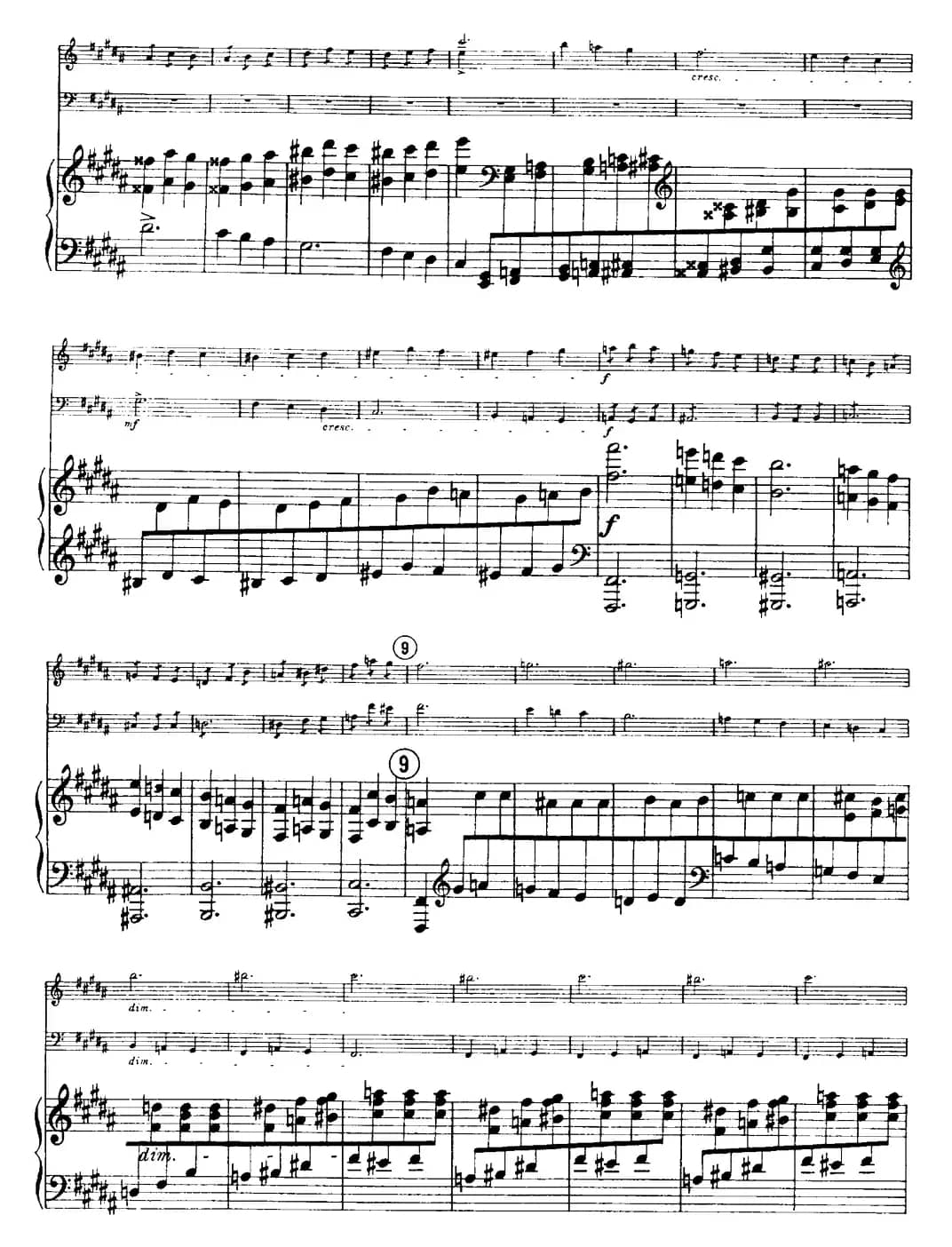 Franck《Piano Trio Op.1 No.1，F-sharp minor》（Ⅱ、小提琴+大提琴+钢琴伴奏）