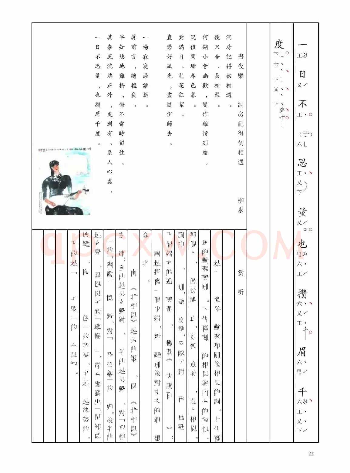 [南音工X谱] 昼夜乐 洞房记得 柳永  北相思