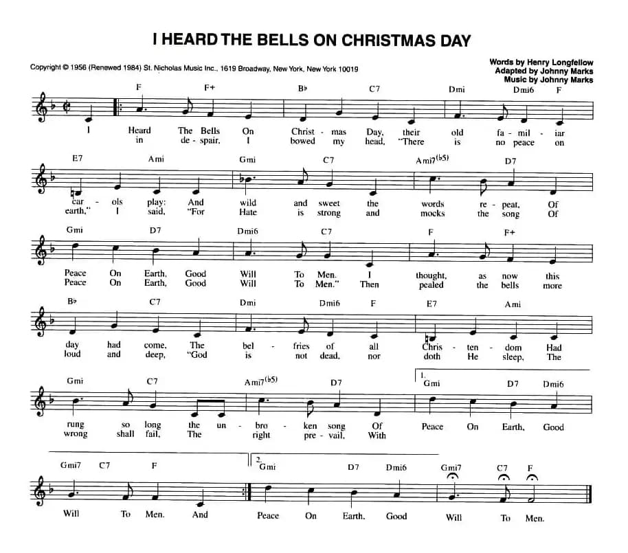 I HEARD THE BELLS ON CHRISTMAS DAY