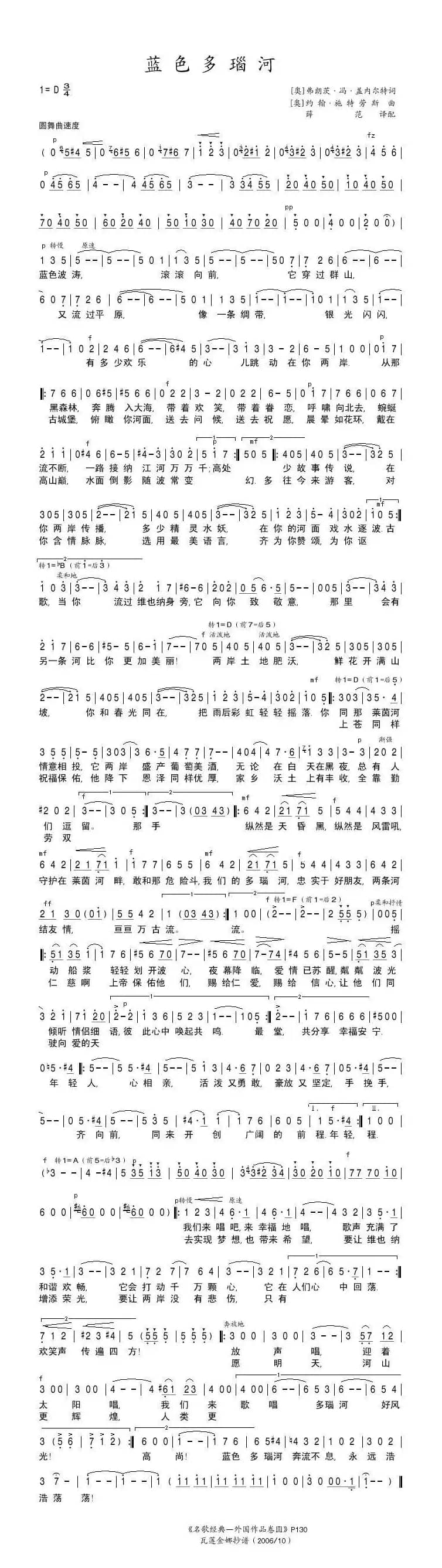 蓝色多瑙河（奥）