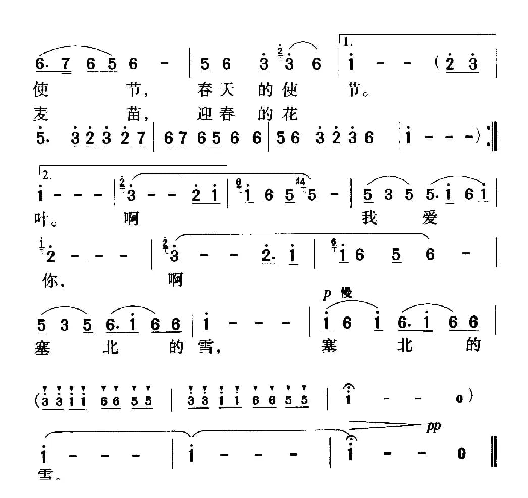 我爱你,塞北的雪