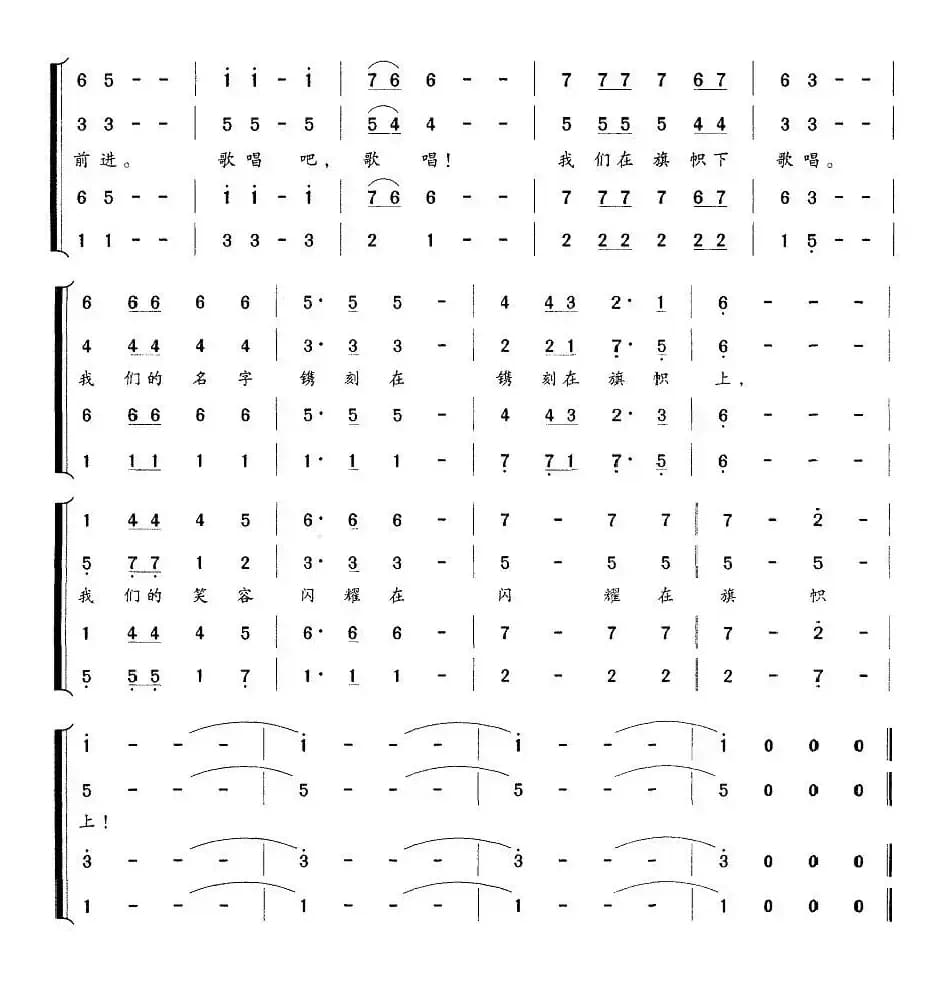 在新中国的旗帜上