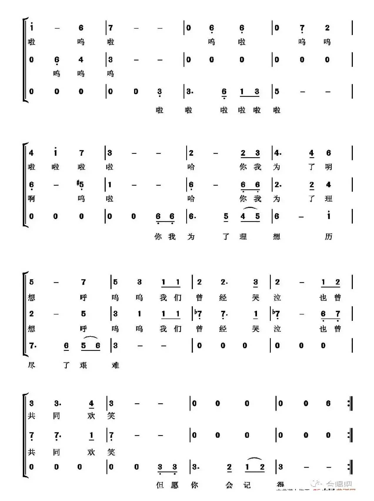 闪亮的日子（梦之旅组合）（浪迹原声 记谱制谱）