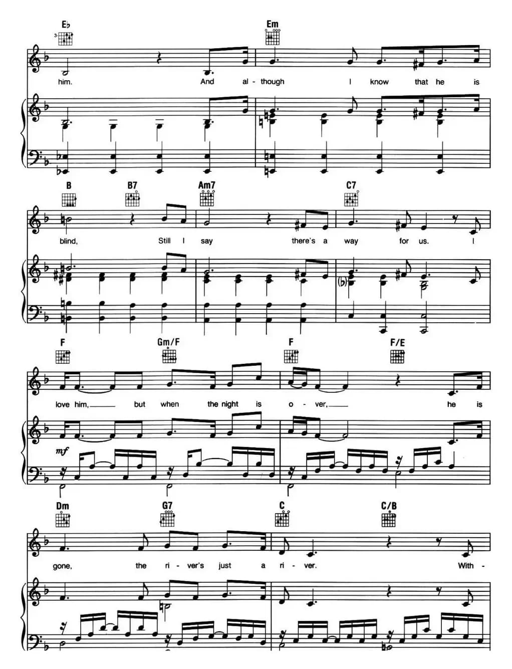 On My Own（音乐剧《悲惨世界》（Les Miserables）选曲、正谱 ）