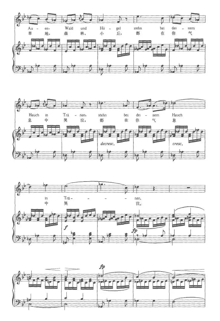 苏莱卡的第二支歌（中外文对照版、正谱 [奥]）