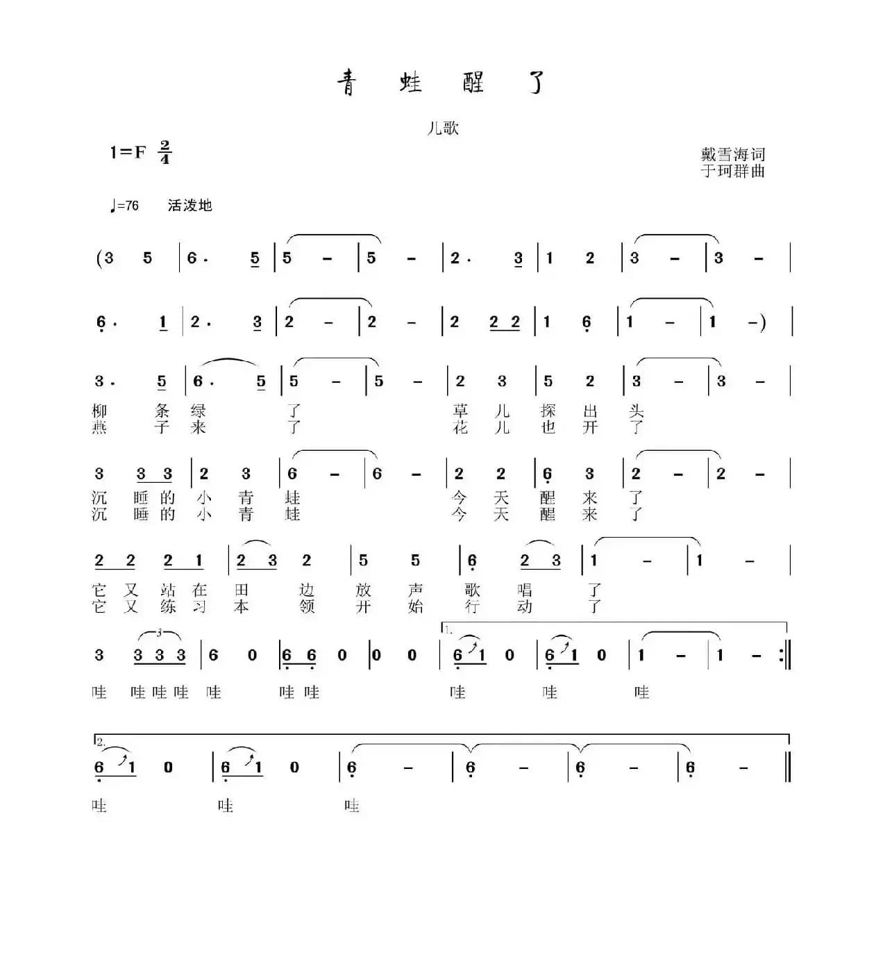 青蛙醒了