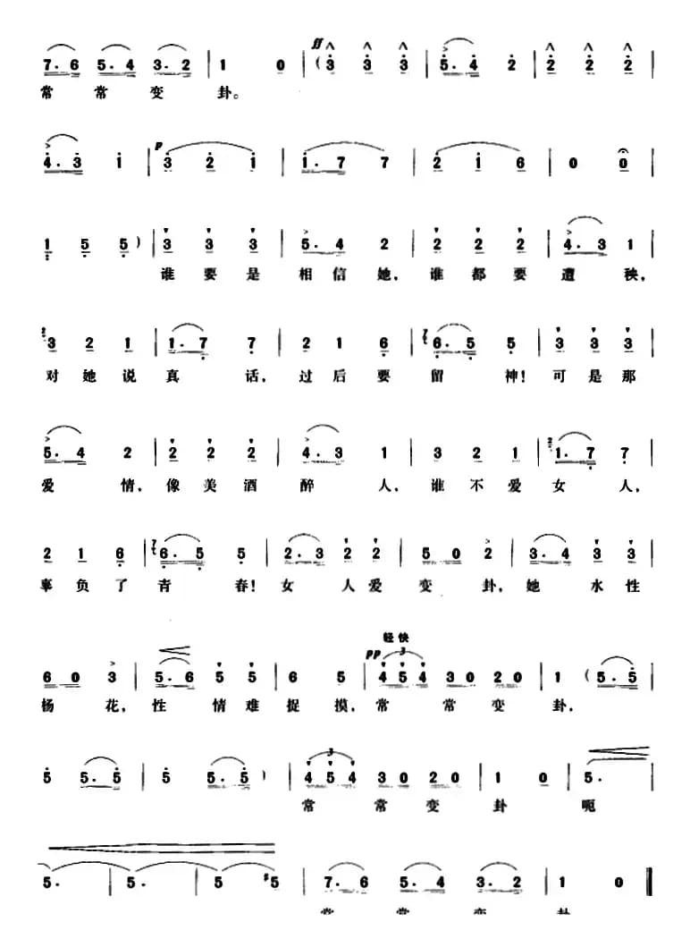 女人善变 （歌剧《弄臣》选曲、公爵的歌谣）