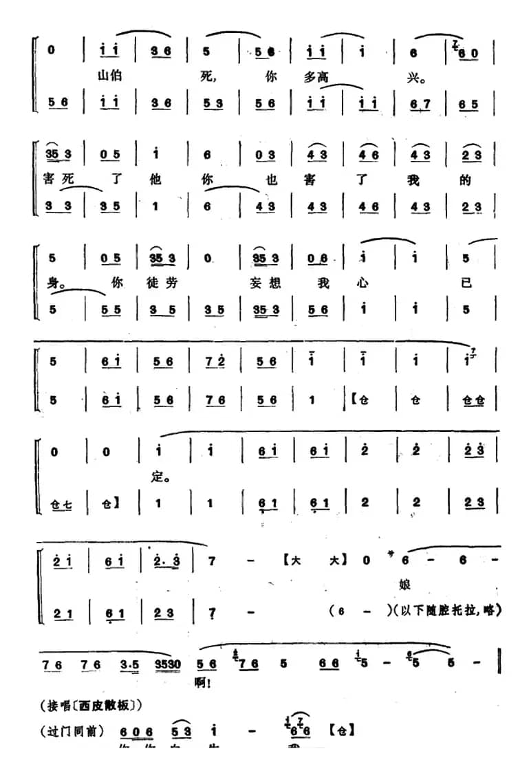 程砚秋唱腔集：《英台抗婚》