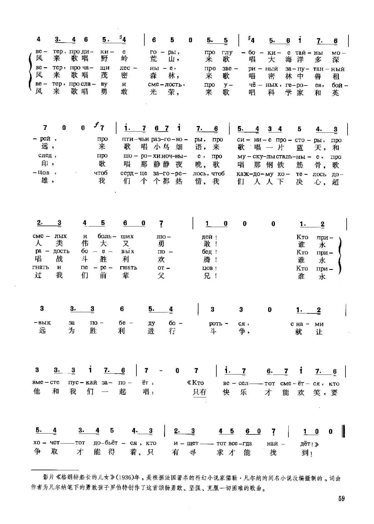 [俄]快乐的风（苏联影片《格兰特船长的儿女》插曲）