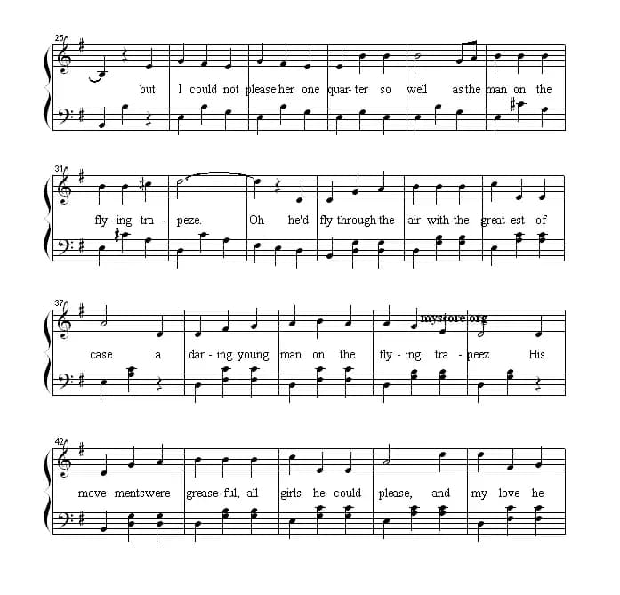 The man on the flying trapeze（秋千架上的人） （英文儿歌弹唱）