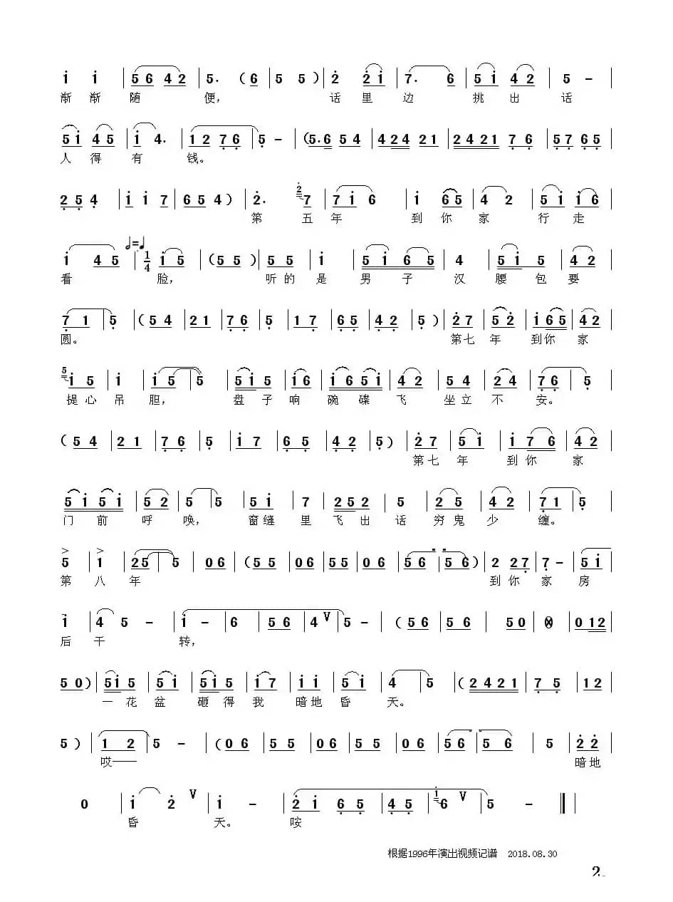 [眉户]回想起八年好心酸（眉户剧《留下真情》唱段）