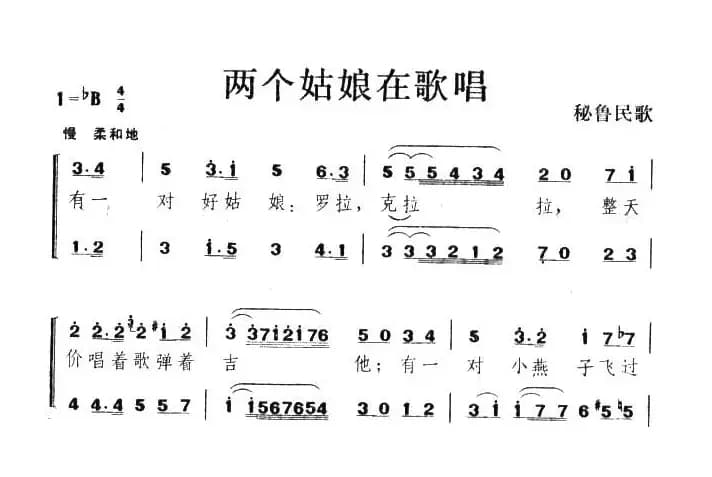 两个姑娘在唱歌（秘鲁）