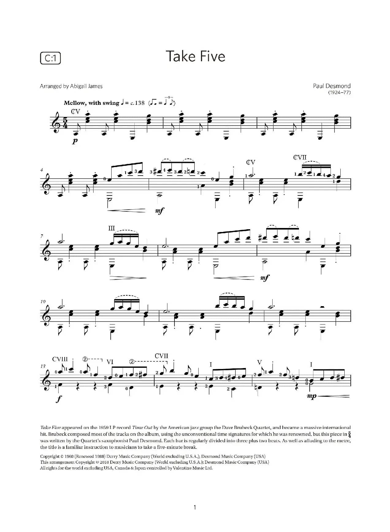 Take Five （休息五分钟）