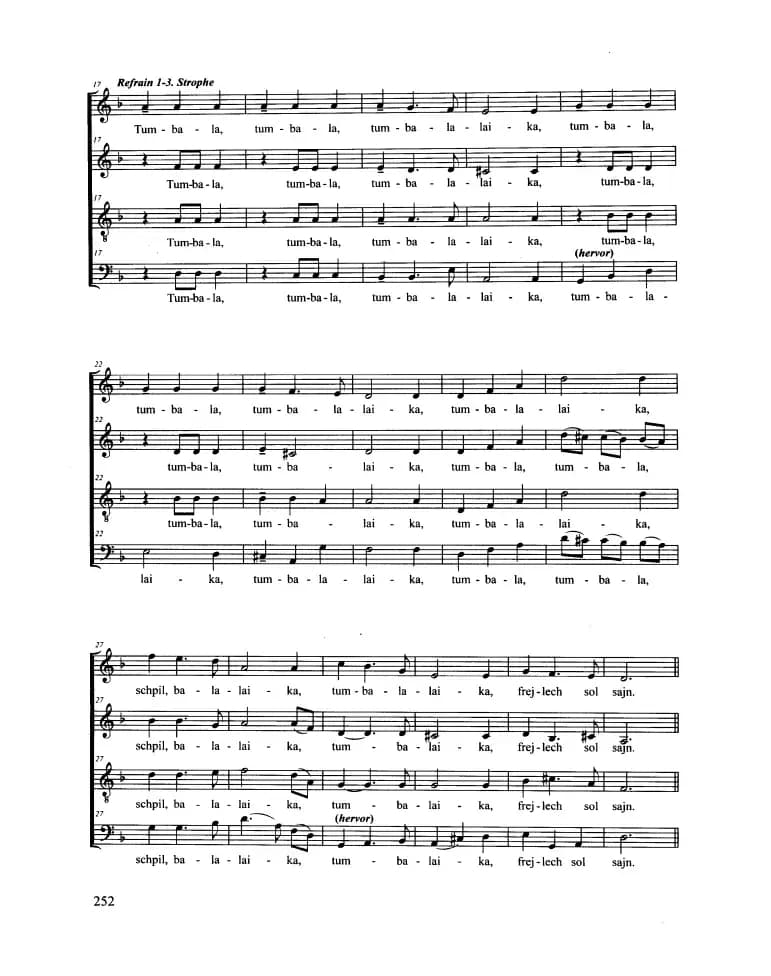 Tumbalalaika（合唱 正谱）