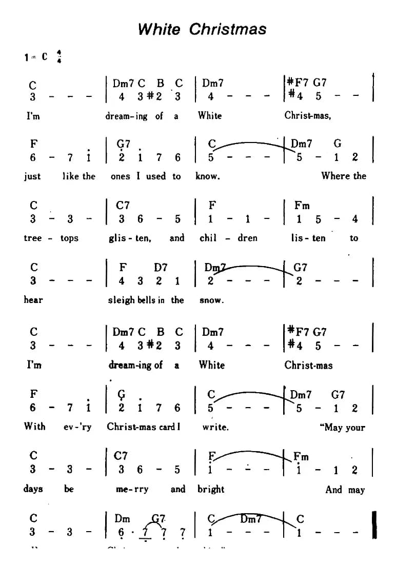 [美]White Christmas（白色的圣诞节、带和弦）