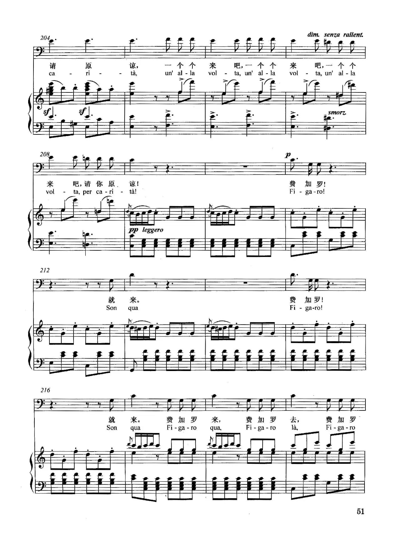 [意]我来了，大家都让开（正谱）（选自歌剧《塞维利亚理发师》）