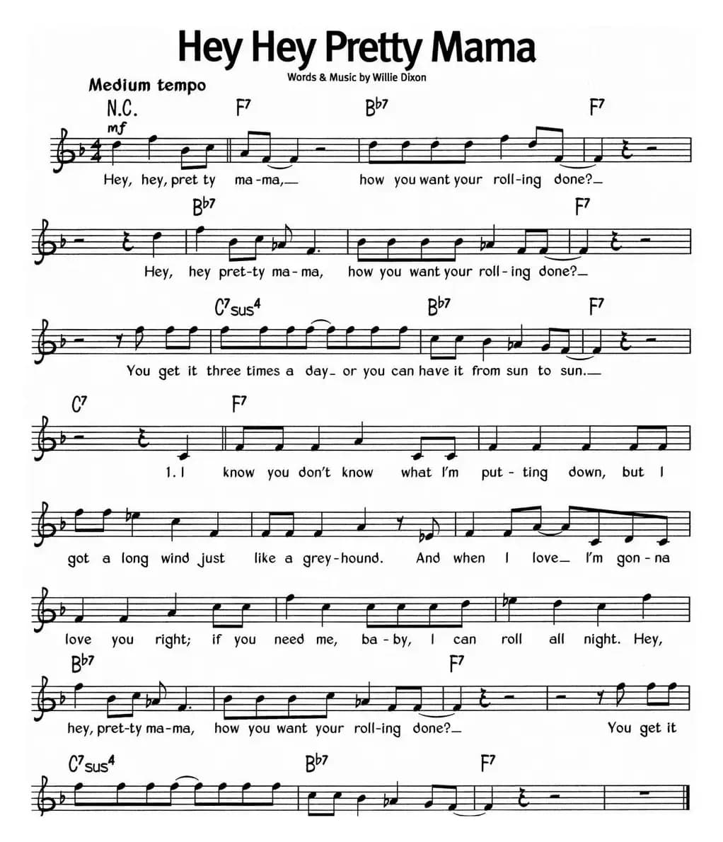 蓝调音乐：Hey Hey Pretty Mama