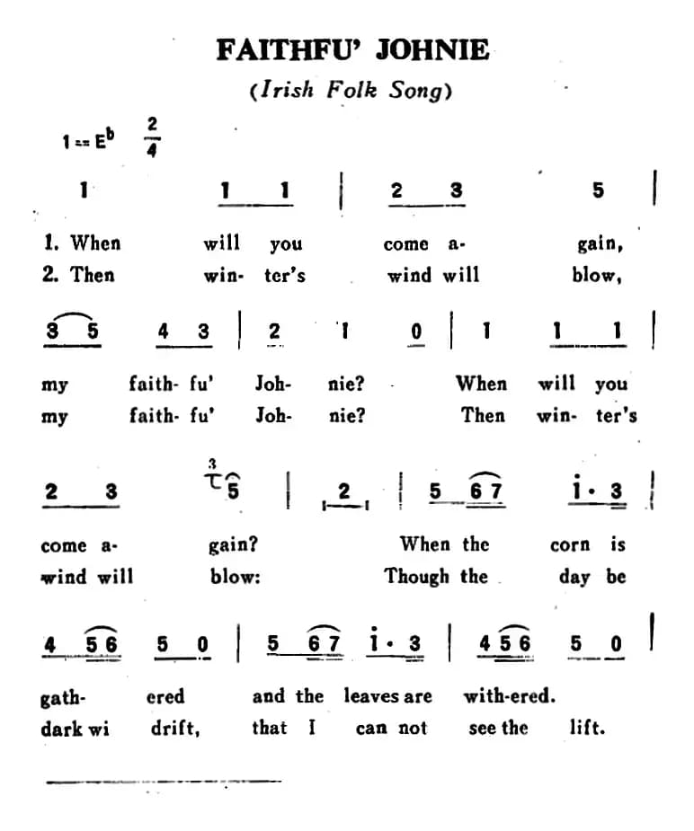 [爱尔兰]FAITHFU’JOHNIE（忠实的佐尼）