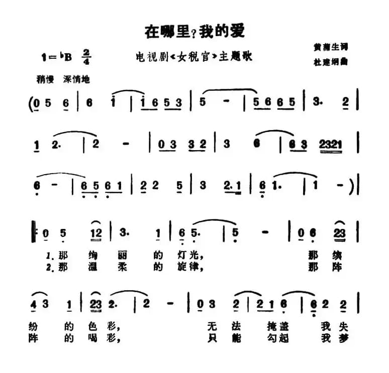 在哪里？我的爱（电视剧《女税官》主题歌）