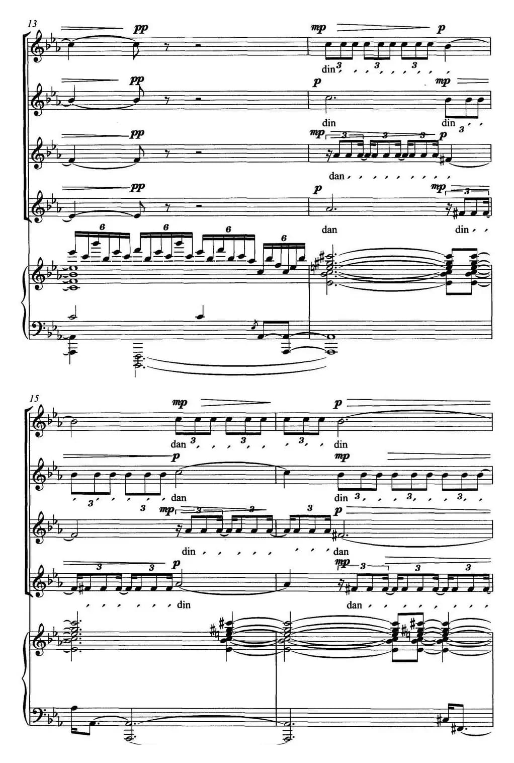 雪景图（女声四重唱、正谱）