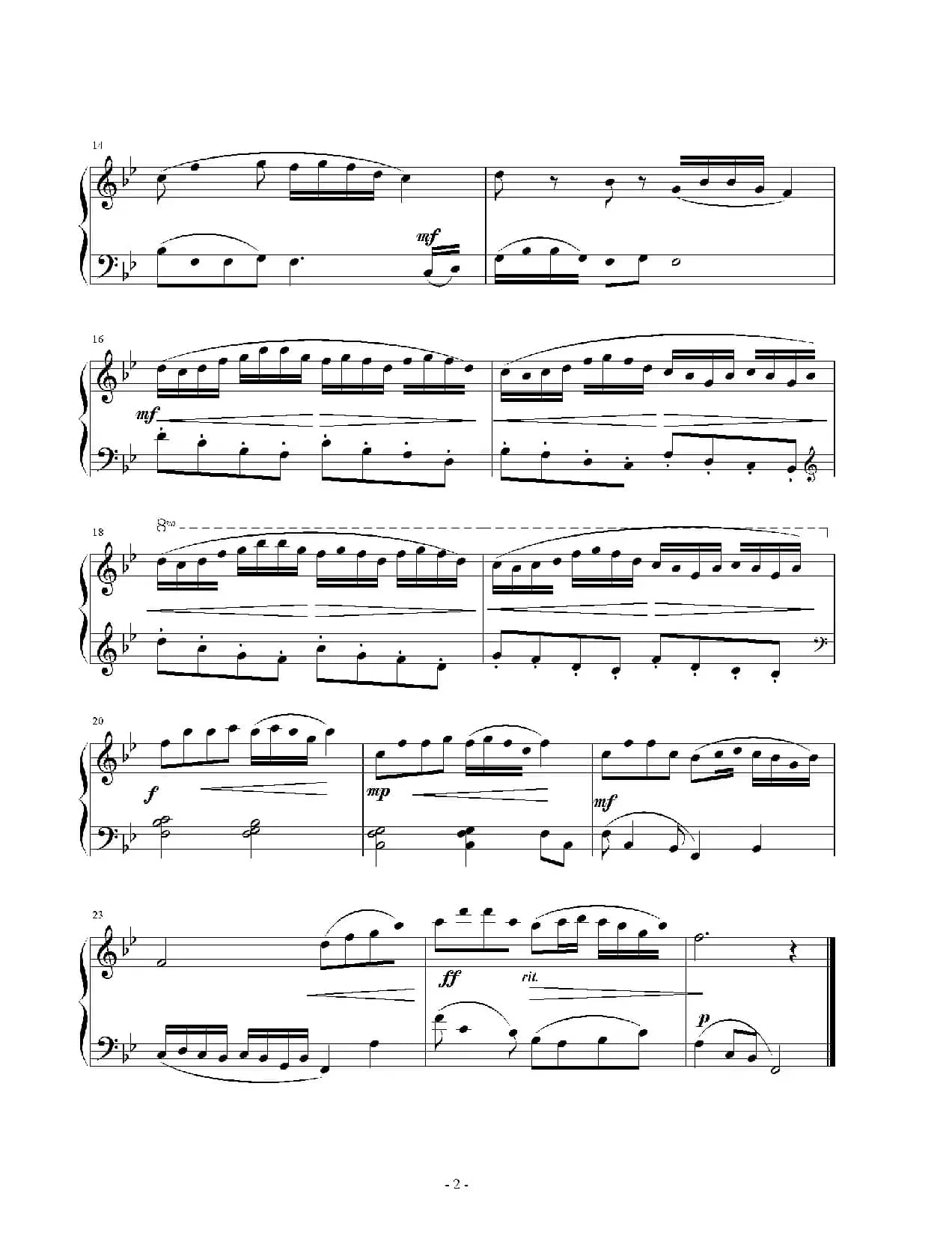 F徵调式小赋格（钢琴曲）