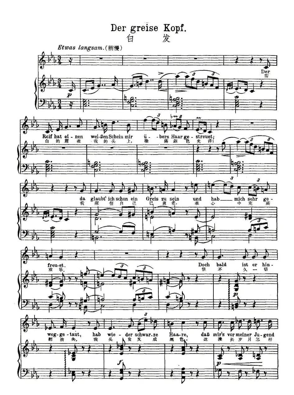 白发（中外文对照版、正谱 [奥]）