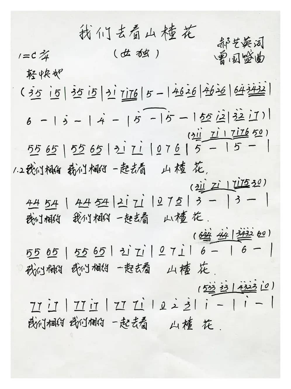 我们去看山楂花