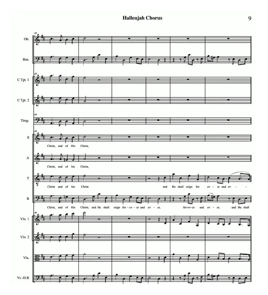 哈利路亚总谱1-10（Halleujah Chorus）