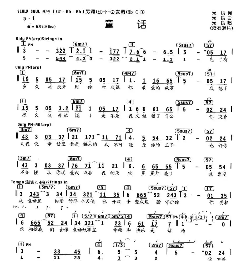 童话（编配乐谱）