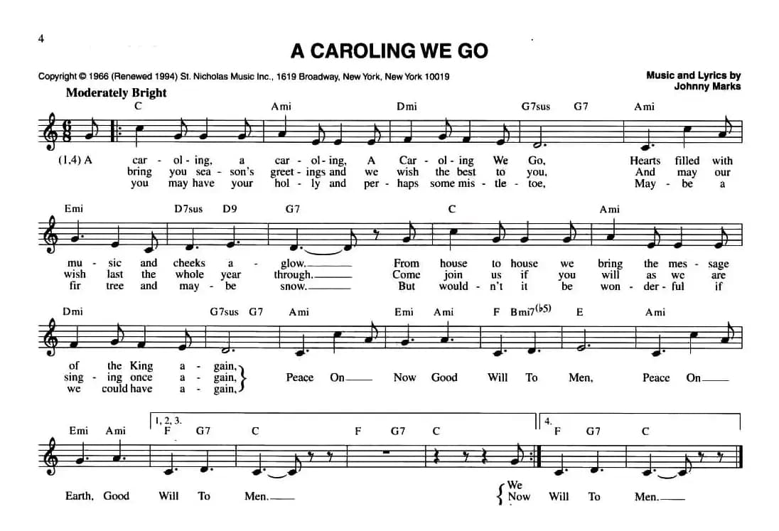 A CAROLING WE GO