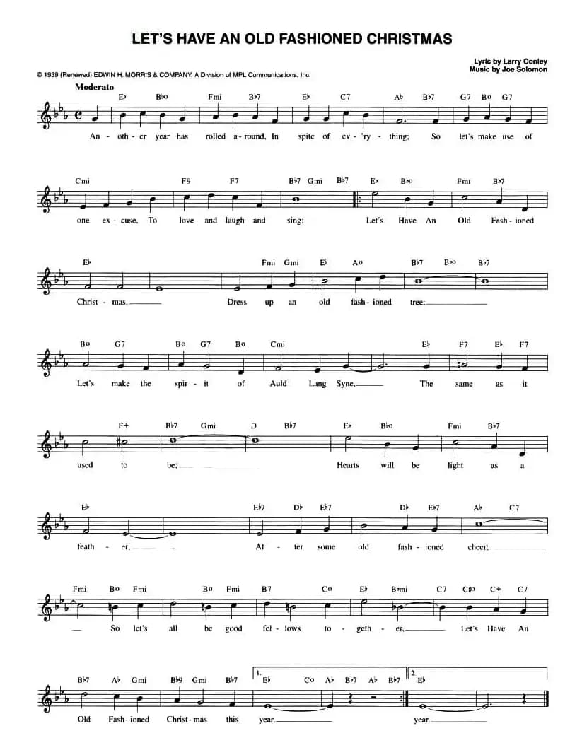 LET'S HAVE AN OLD FASHIONED CHRISTMAS