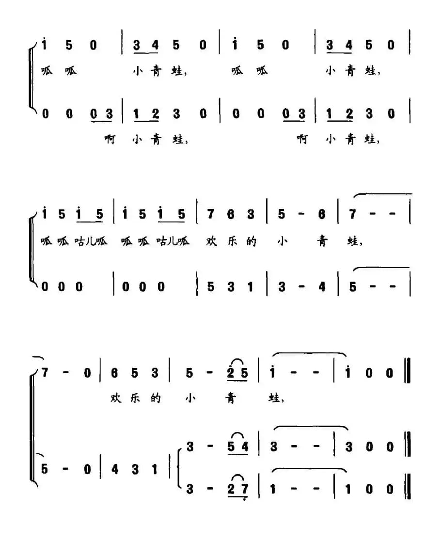欢乐的小青蛙（合唱）