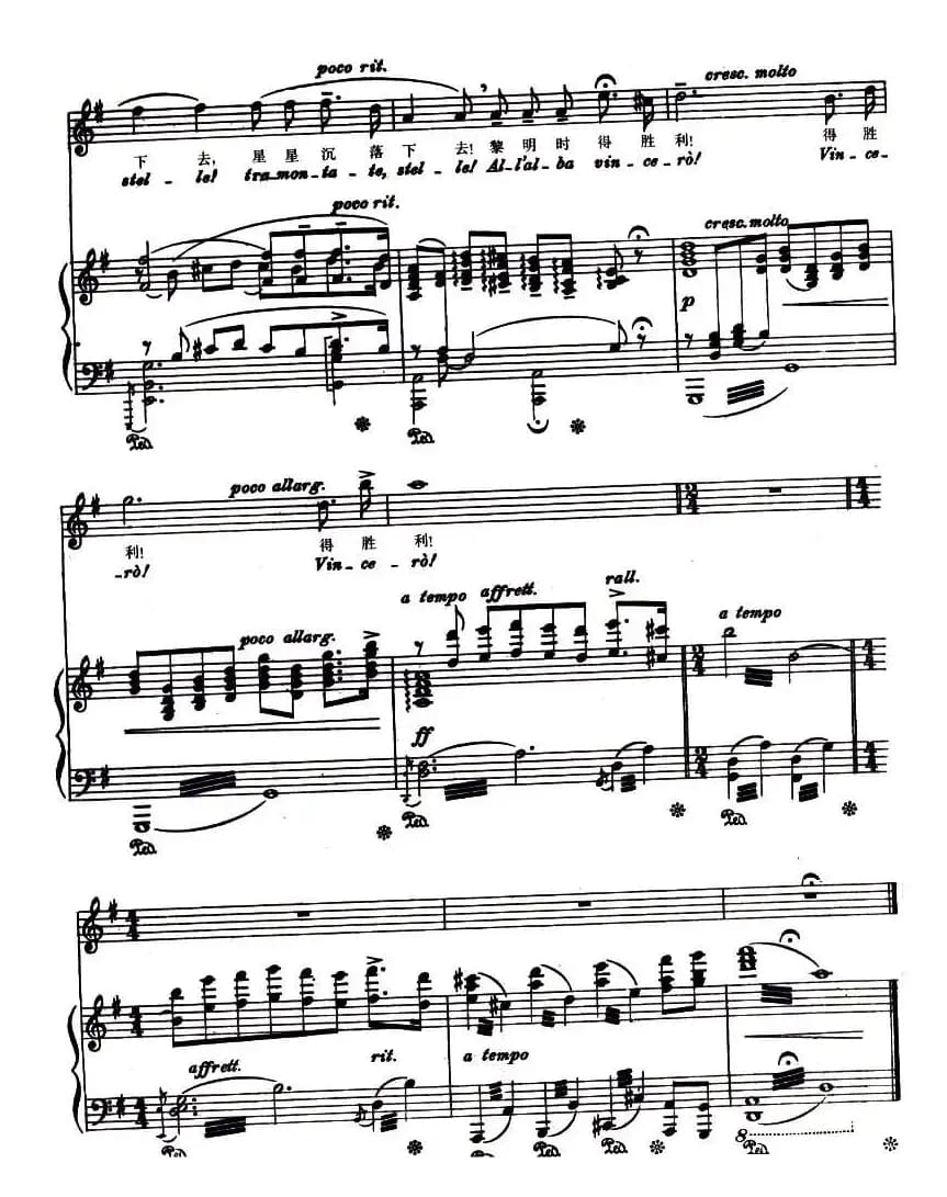 不得睡觉（今夜无人入睡)王子咏叹调 选自《图兰朵）