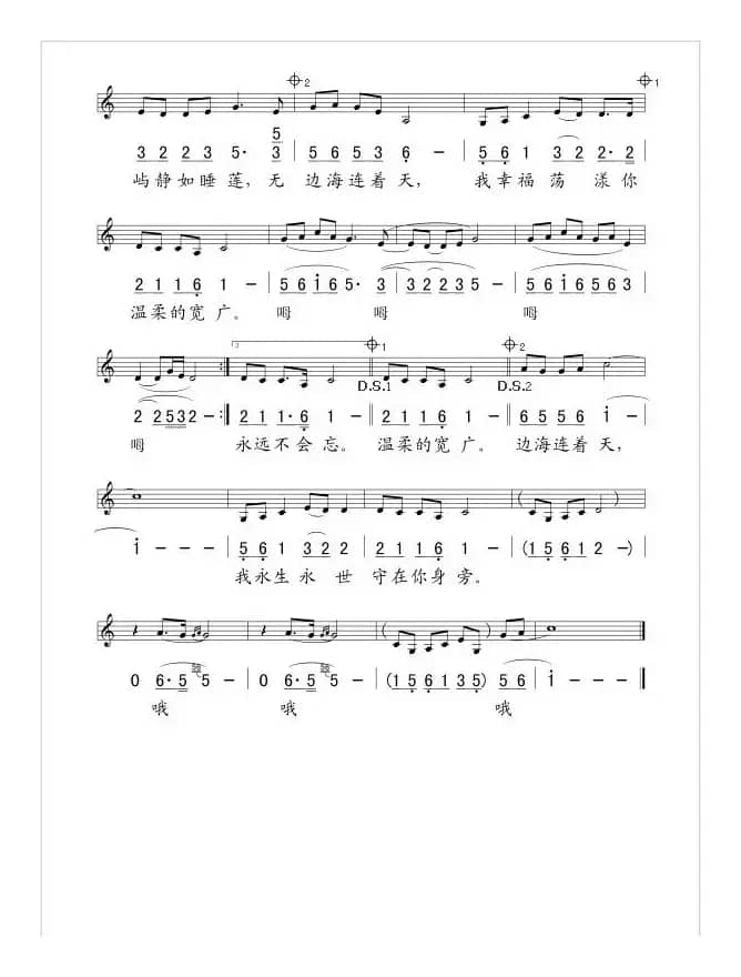 我的南海(线简谱对照版)