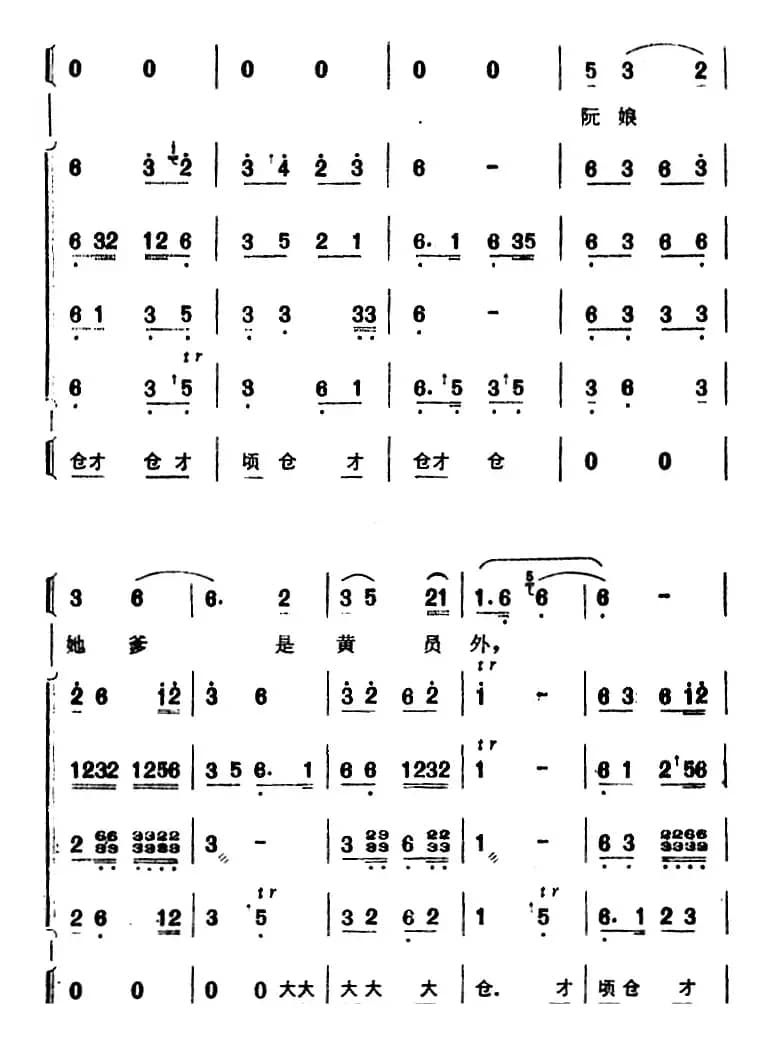 [芗剧曲调]合奏总谱：七字调（选自《陈三五娘》）