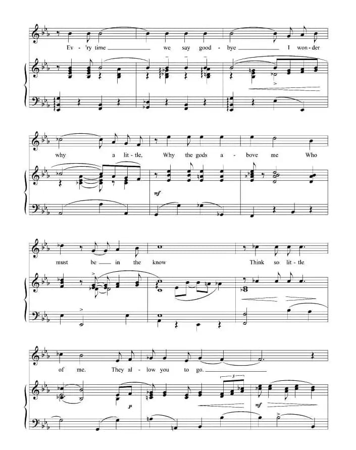 [美]每当我们说再见（正谱 ）