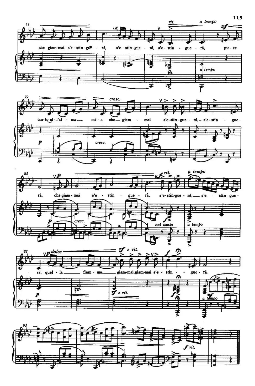 [意]Quella fiamma che m'accende（使我燃烧的热情）