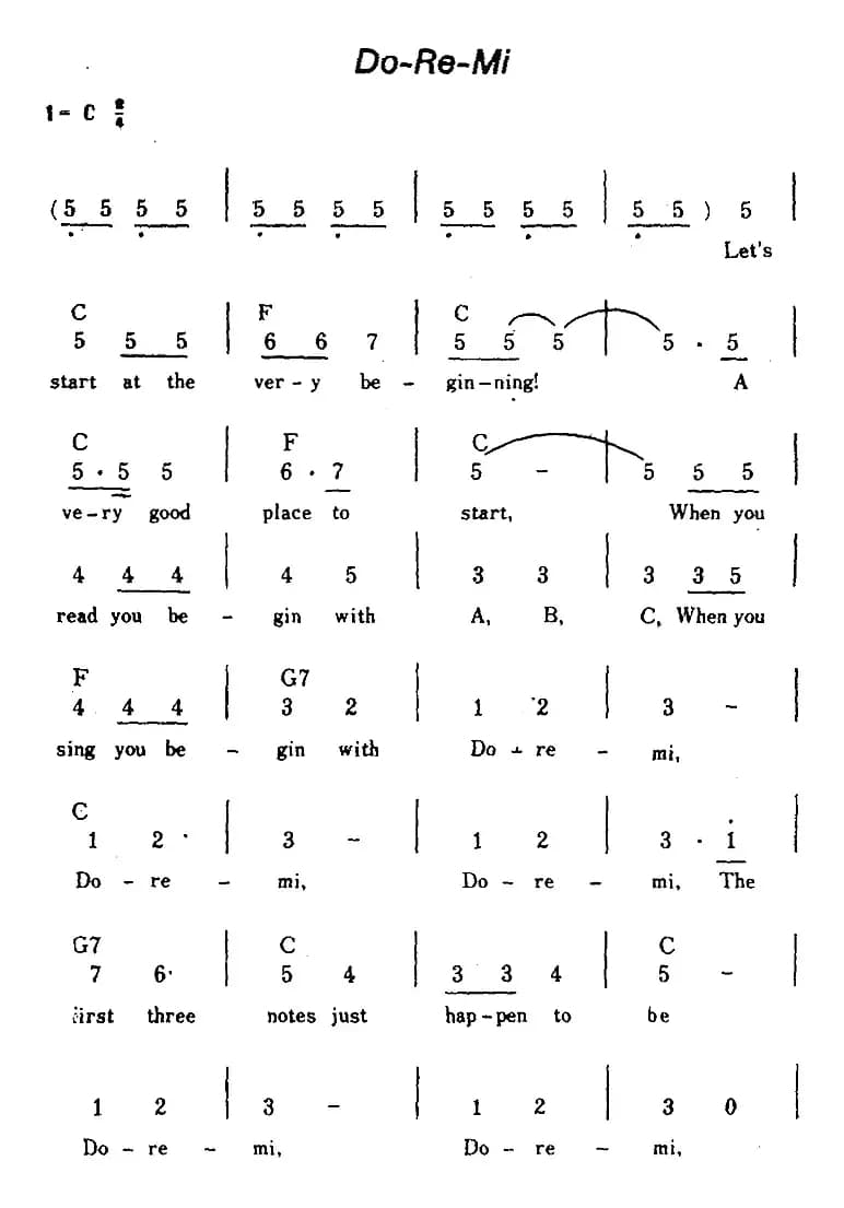 [美]Do-Re-Mi（哆-来-咪、带和弦）