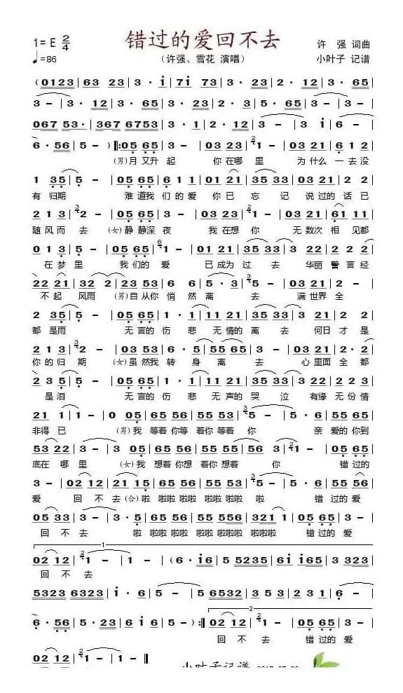 错过的爱回不去