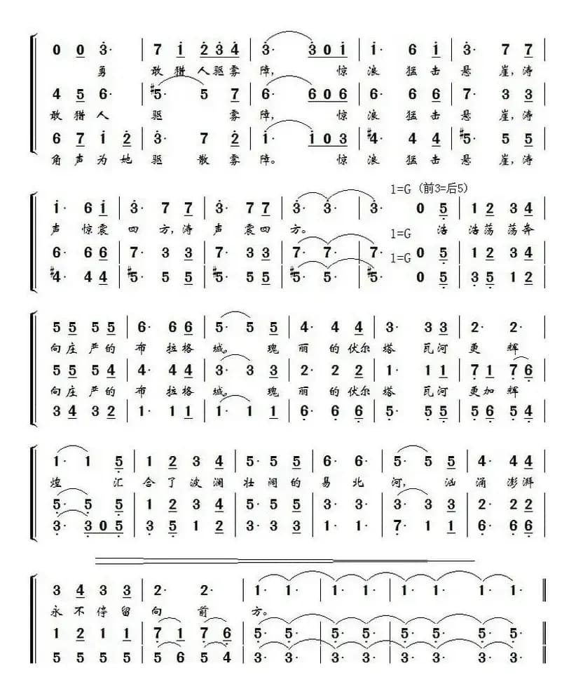 [捷]伏尔塔瓦河（林华填词编合唱版）