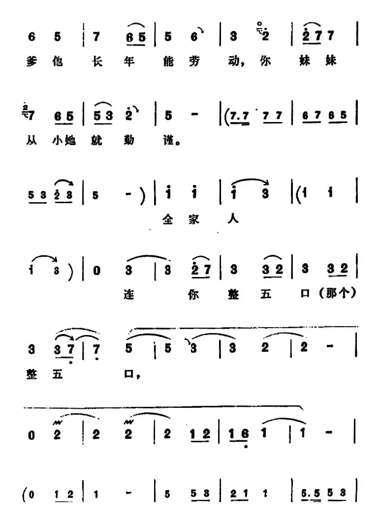 为改变穷山沟咱各显本领（《朝阳沟》拴保娘唱段）