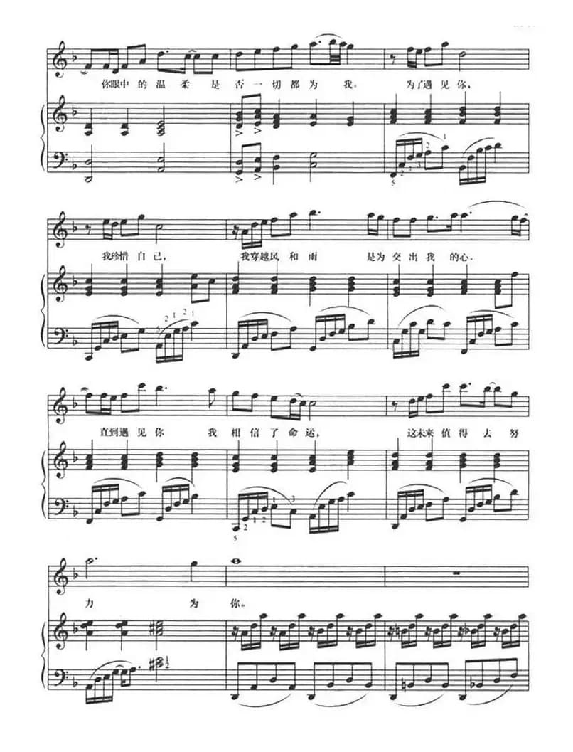 为了遇见你（正谱）