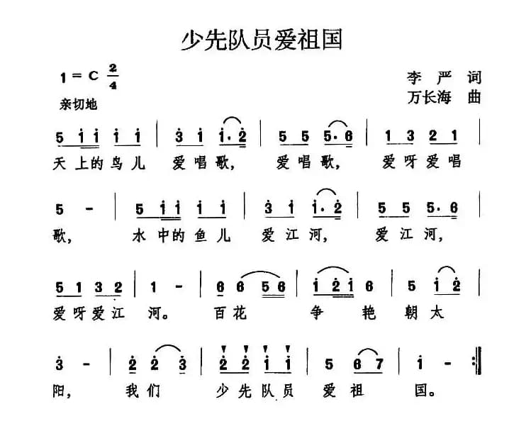 少先队员爱祖国